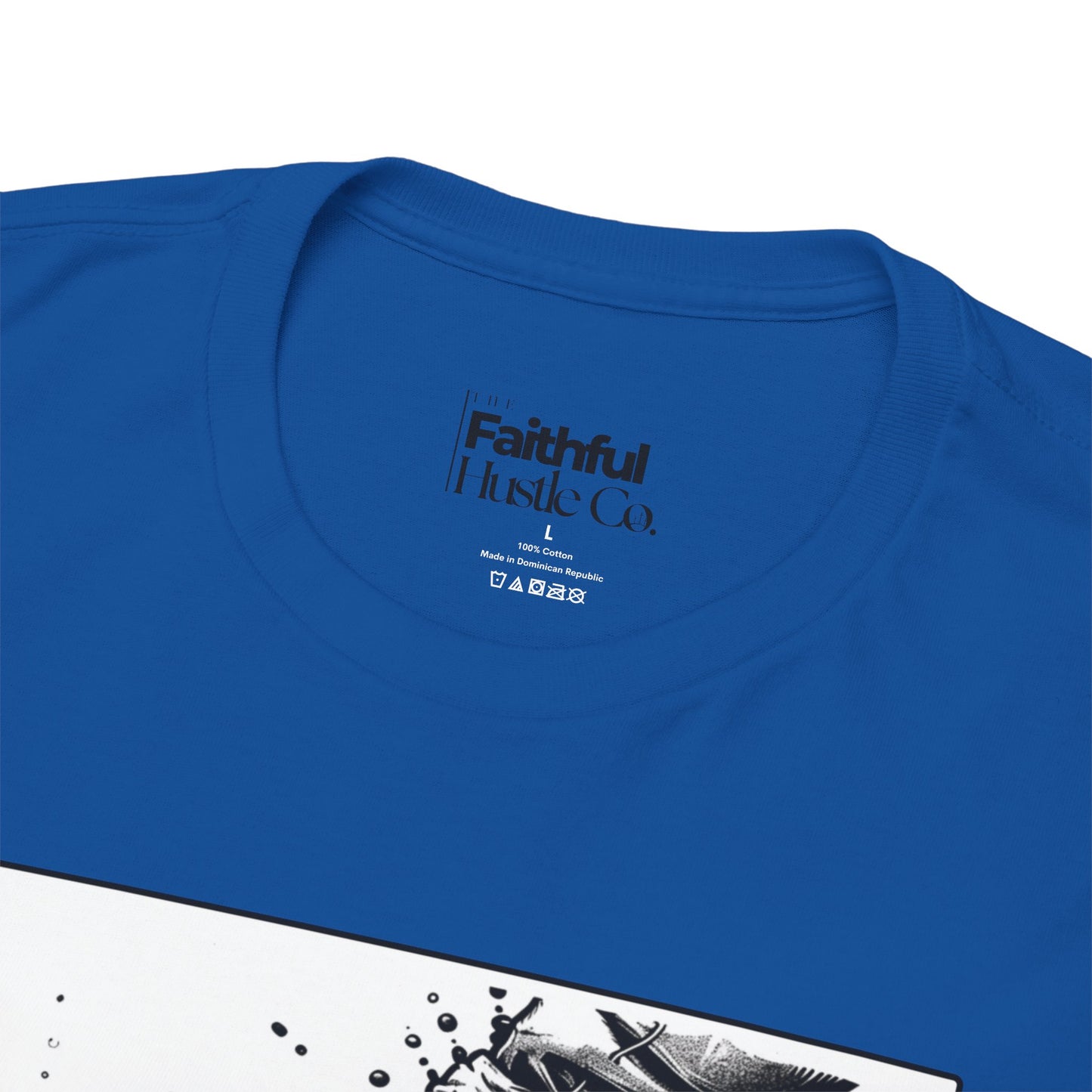 Walking on Water Tee – Black & White Faith Ink Panel (Matt 14:29)