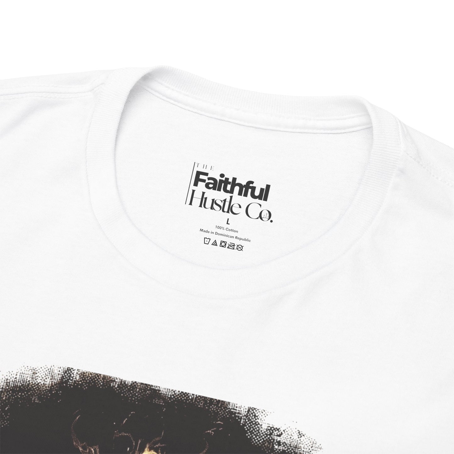 Fiery Furnace Tee – Black & White Faith Ink Panel (Dan 3:25)