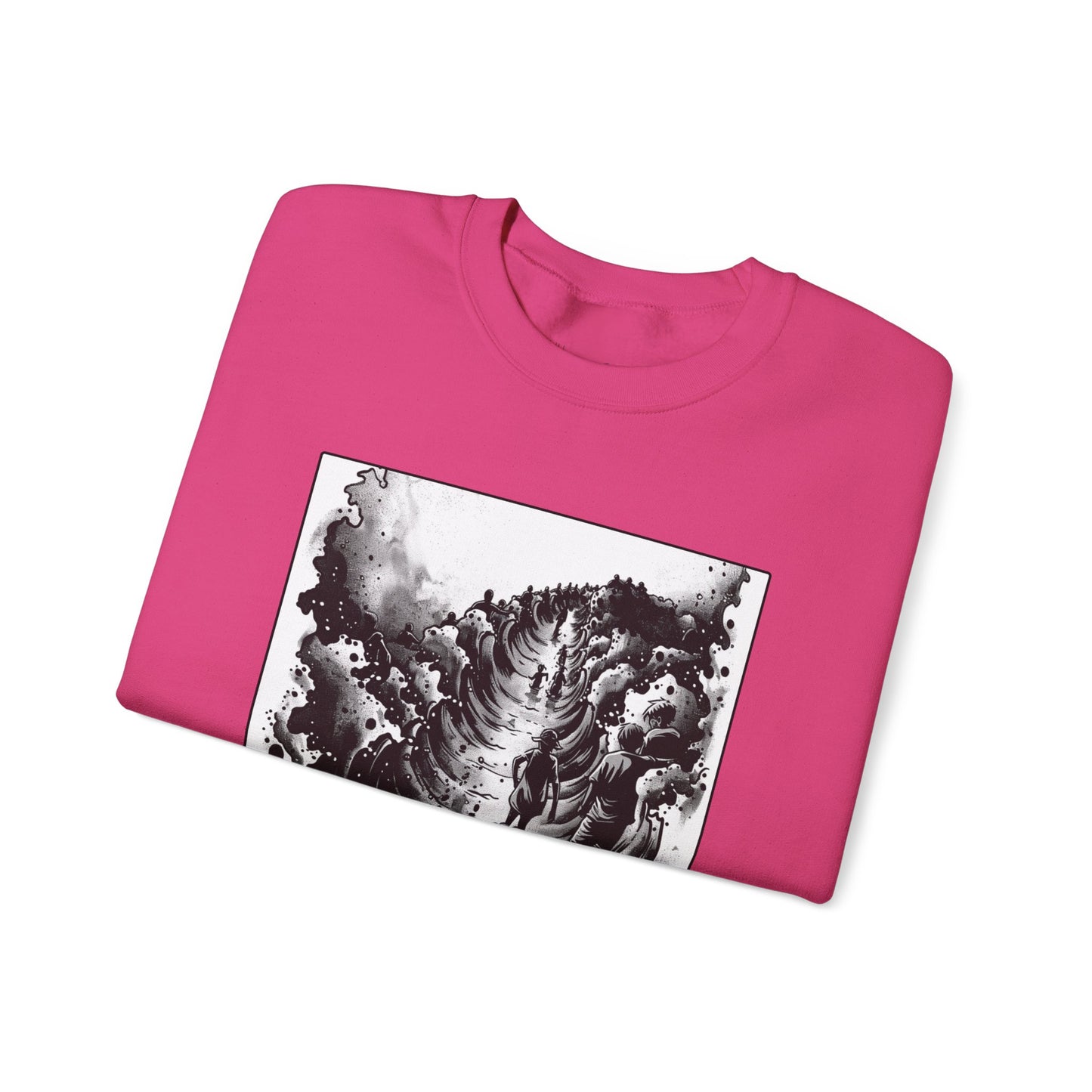 Red Sea (Dry Ground) Sweater – Black & White Faith Ink Panel (Ex 14:22)