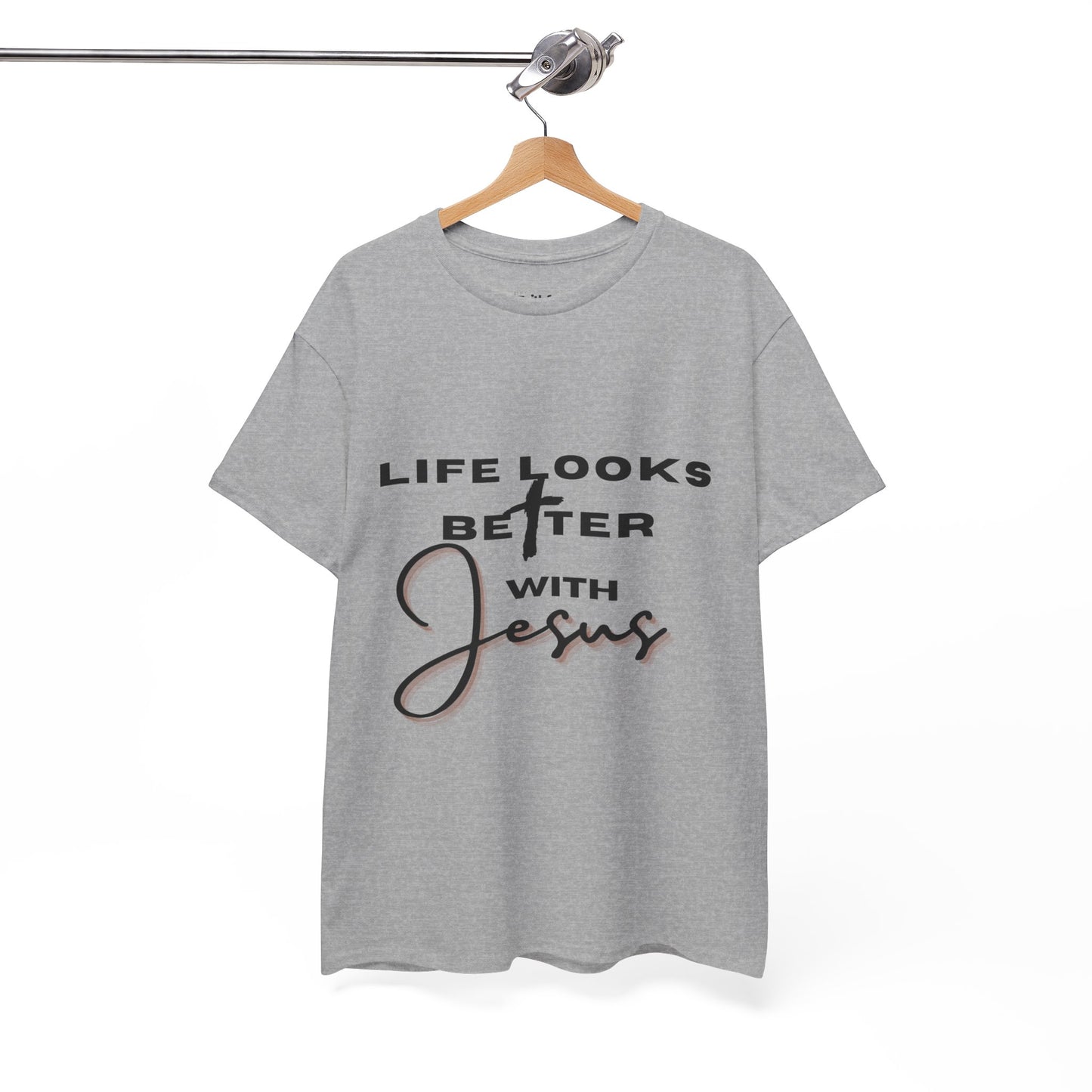 Life Looks Better With Jesus — Dark Ink | Unisex Tee