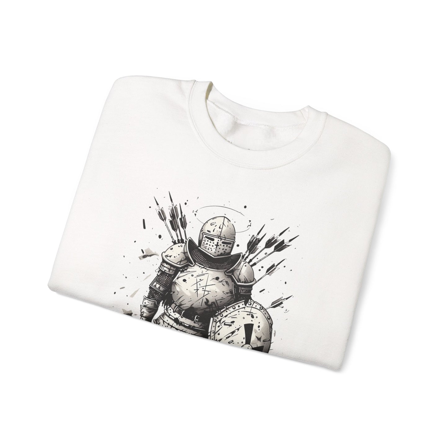 Whole Armor of God Sweater – Black & White Faith Ink Panel (Eph 6:11)