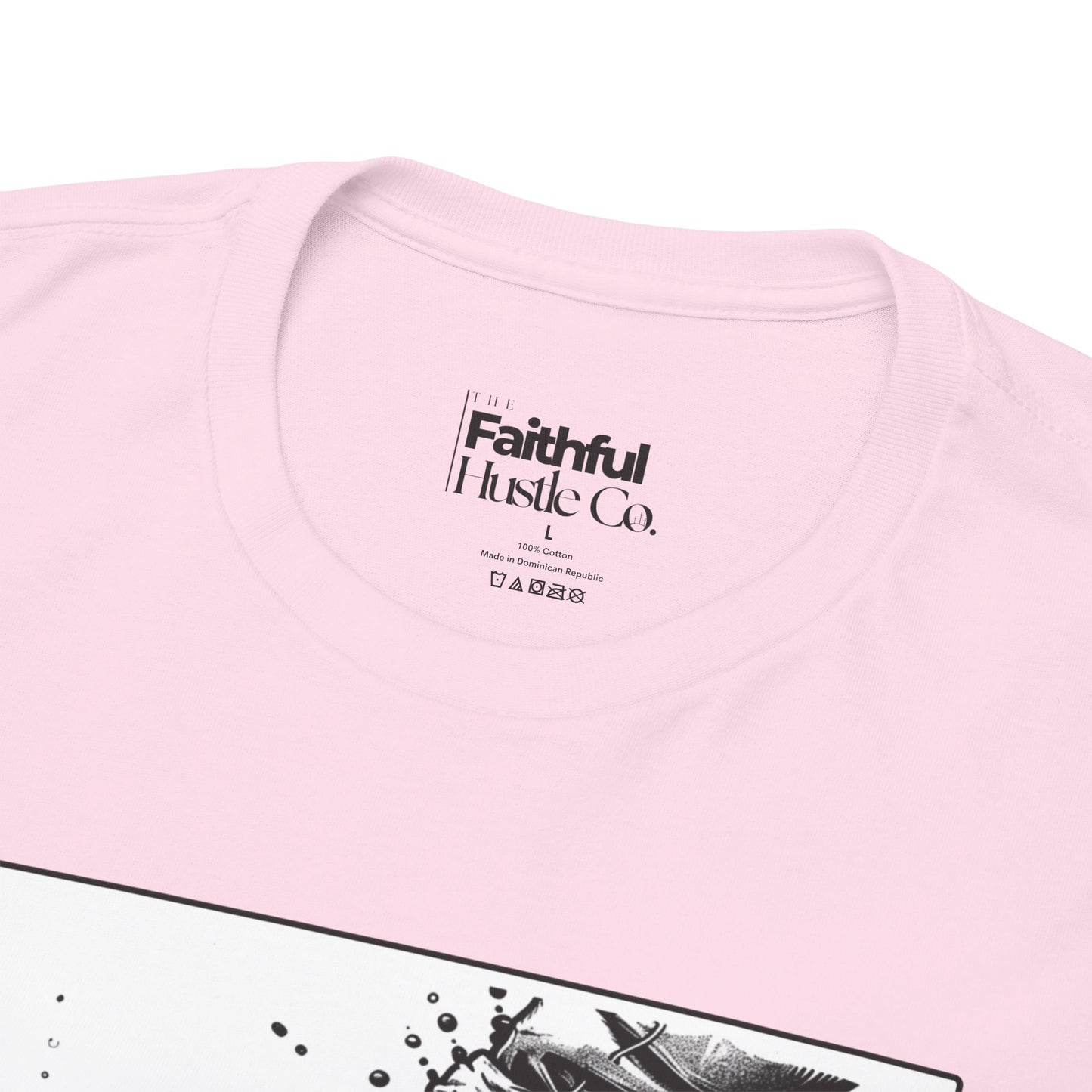 Walking on Water Tee – Black & White Faith Ink Panel (Matt 14:29)