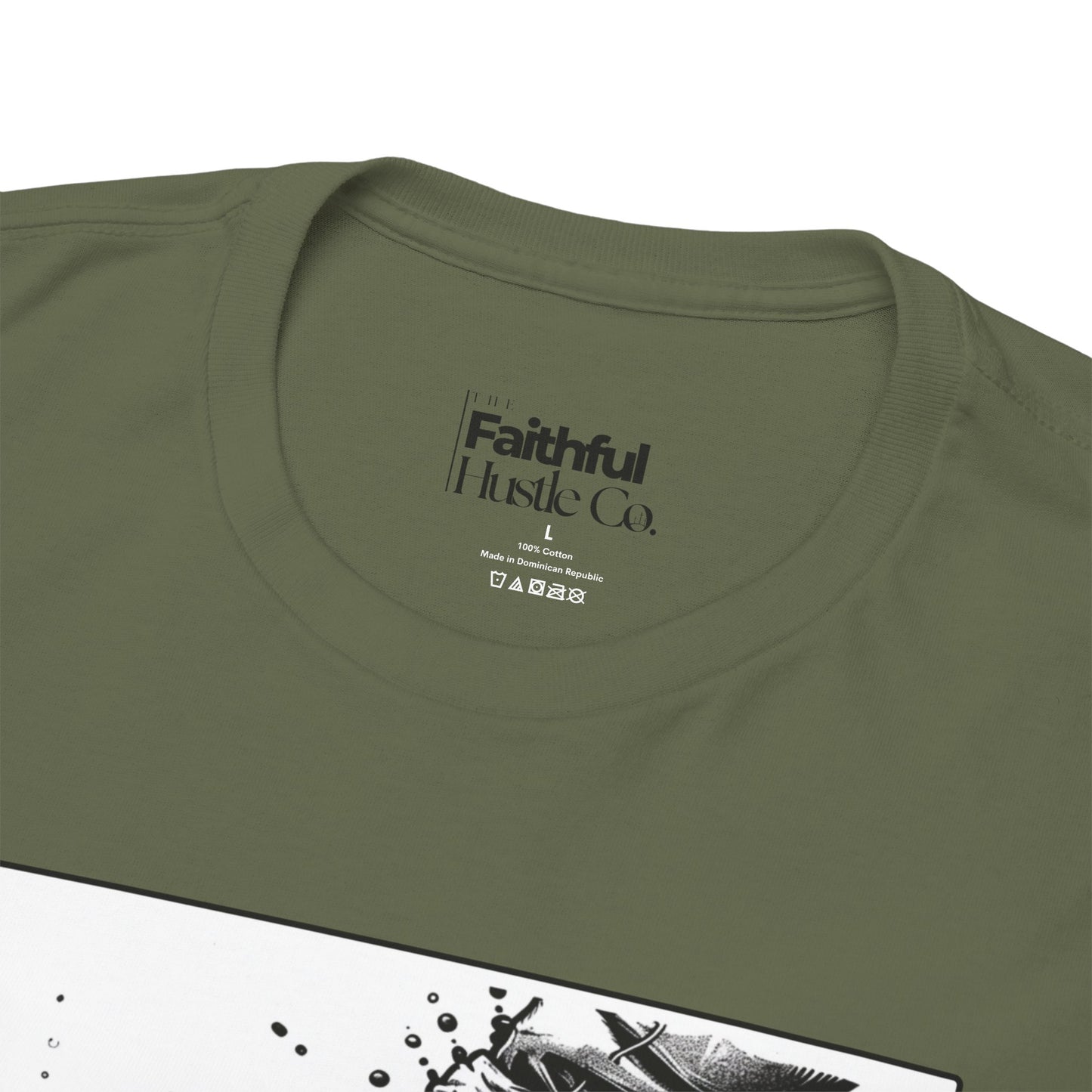 Walking on Water Tee – Black & White Faith Ink Panel (Matt 14:29)