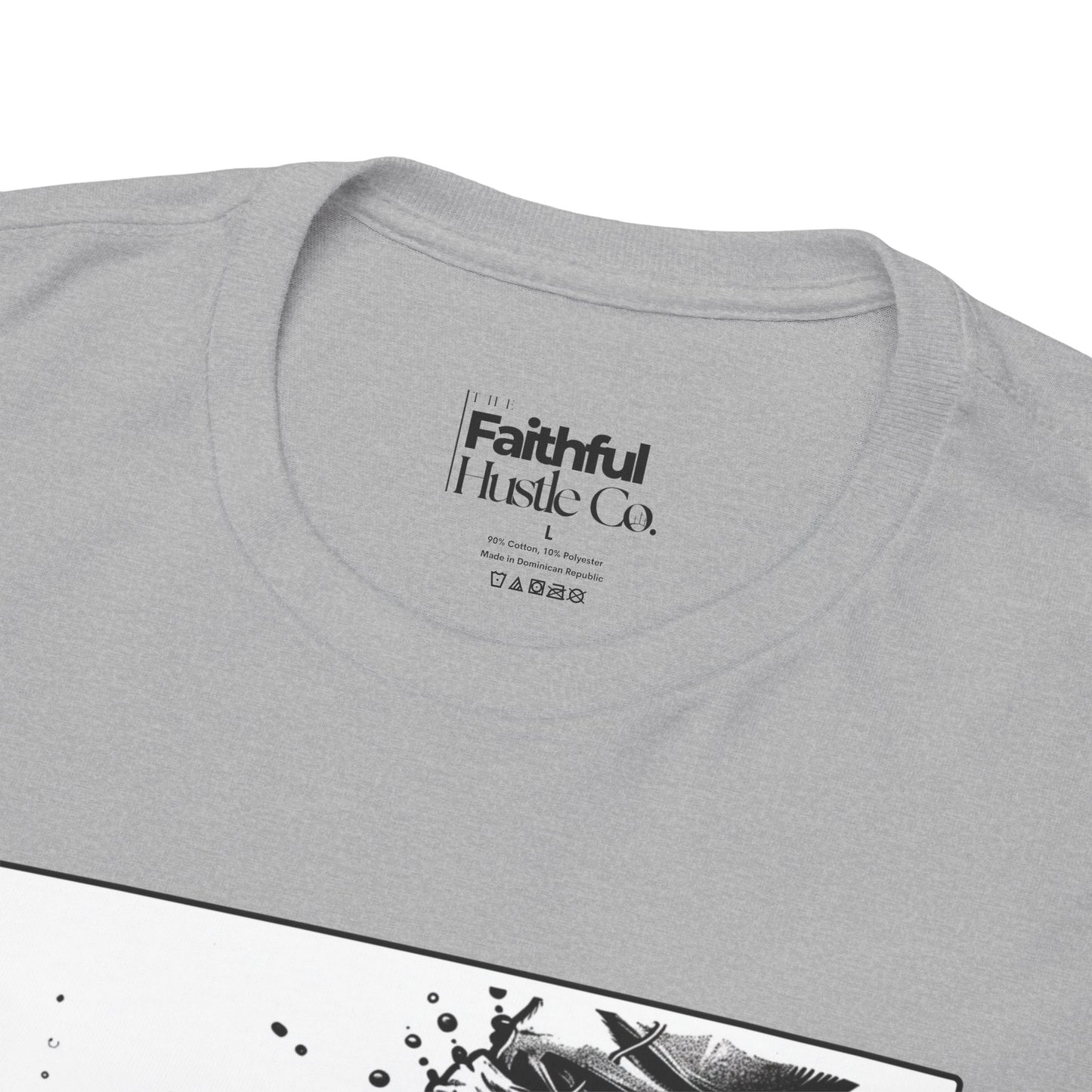 Walking on Water Tee – Black & White Faith Ink Panel (Matt 14:29)