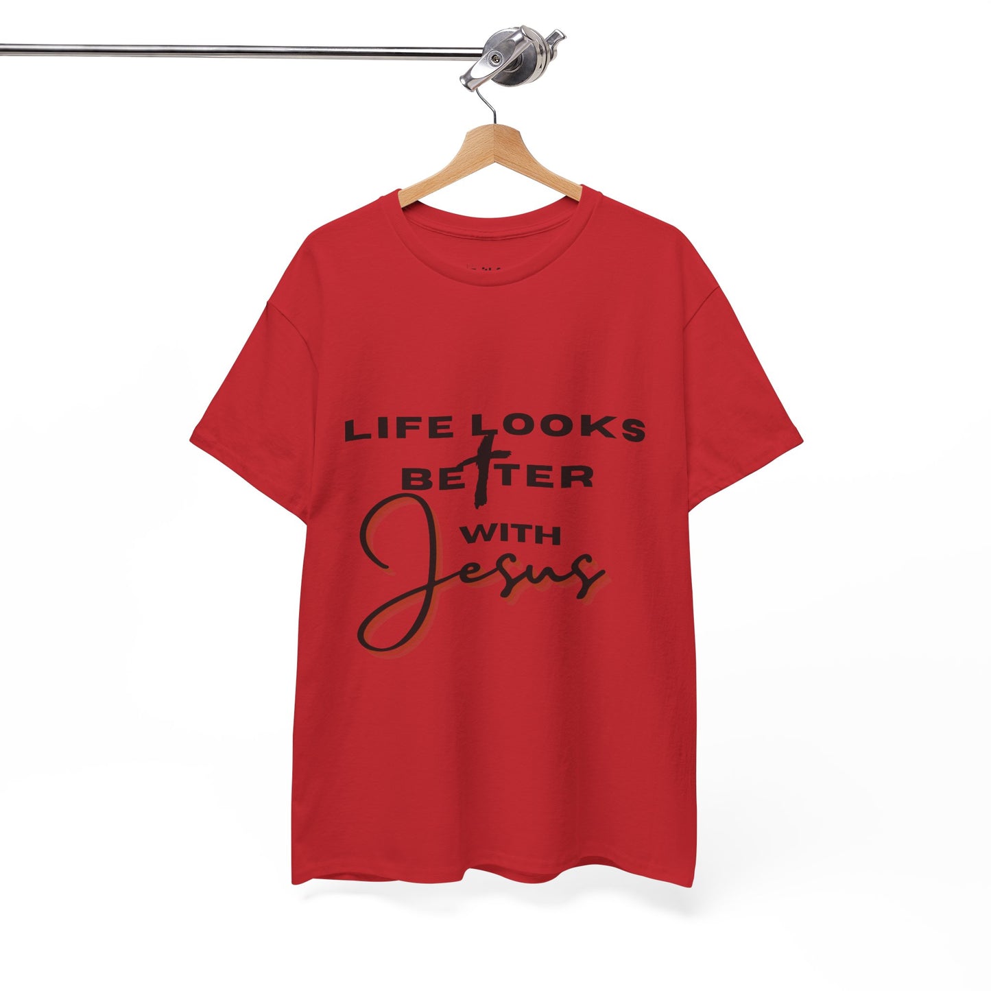 Life Looks Better With Jesus — Dark Ink | Unisex Tee