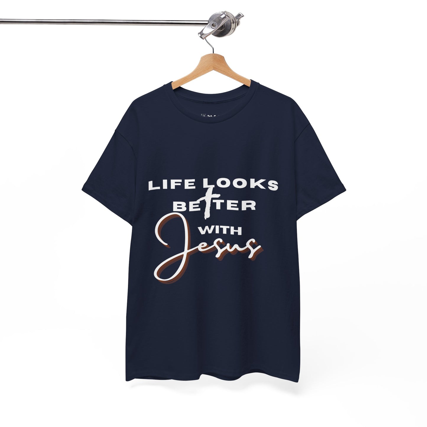 Life Looks Better With Jesus — Light Ink | Unisex Tee