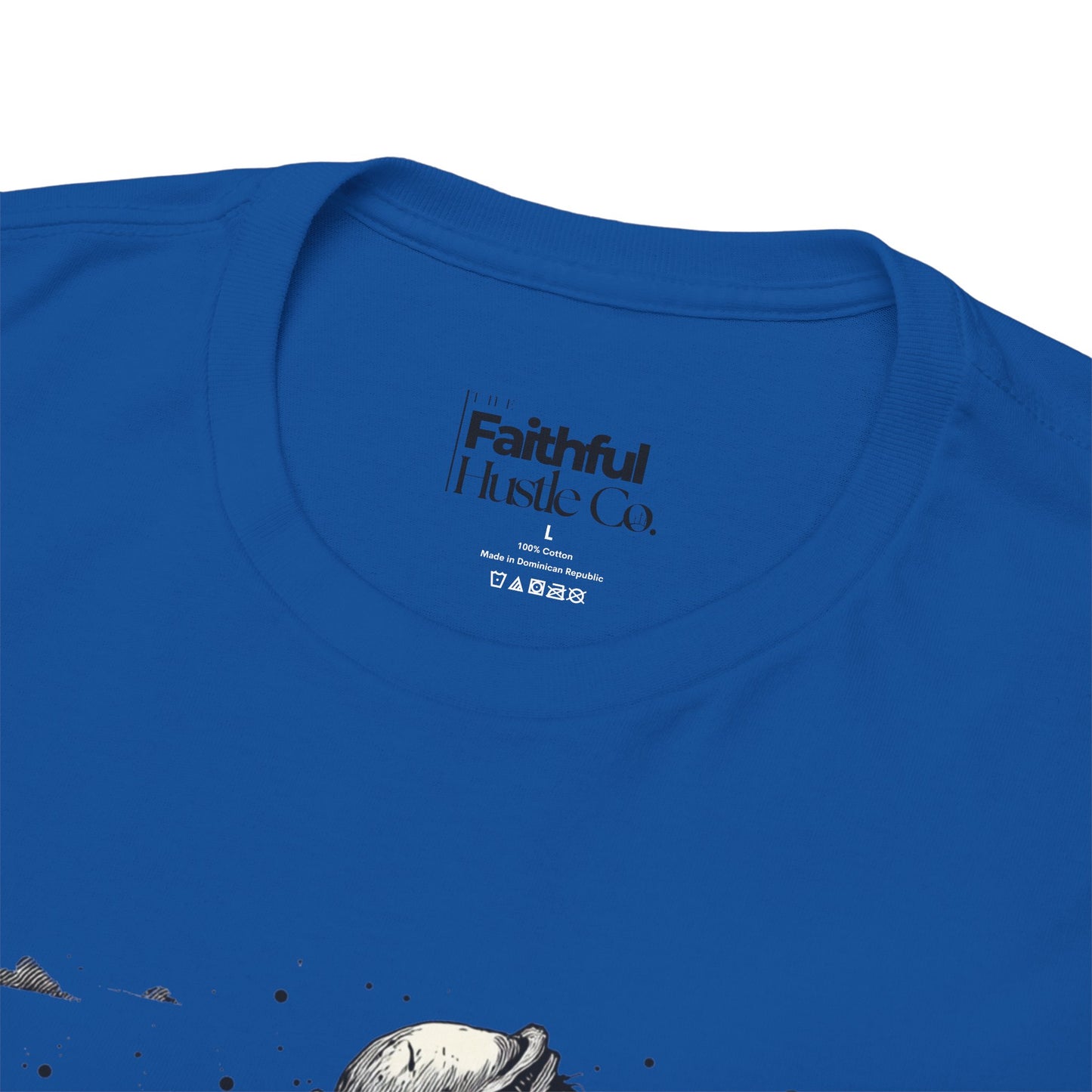 Good Shepherd Tee – Black & White Faith Ink Panel (John 10:11)