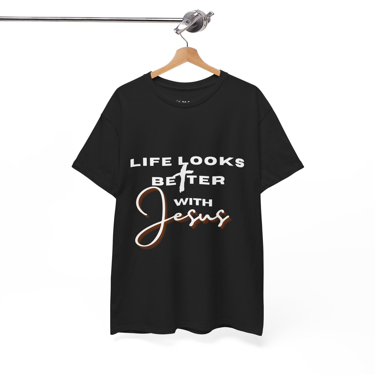 Life Looks Better With Jesus — Light Ink | Unisex Tee