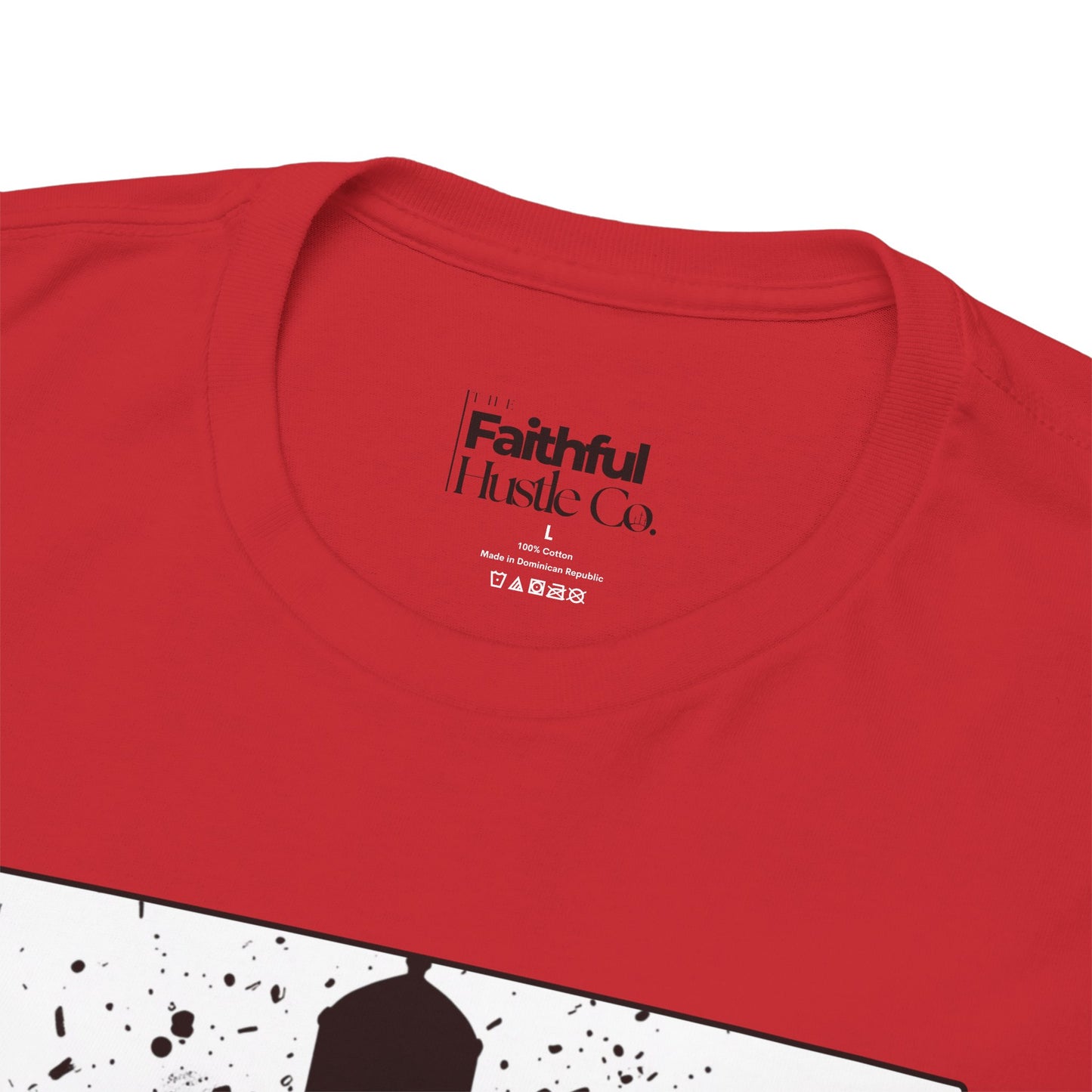 David & Goliath Tee – Black & White Faith Ink Panel (1 Sam 17:47)