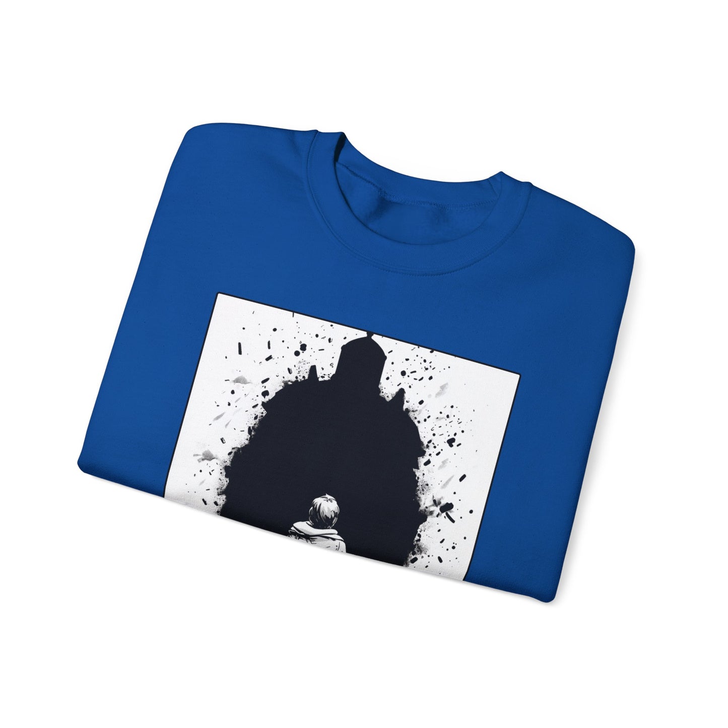 David & Goliath Sweater – Black & White Faith Ink Panel (1 Sam 17:47)