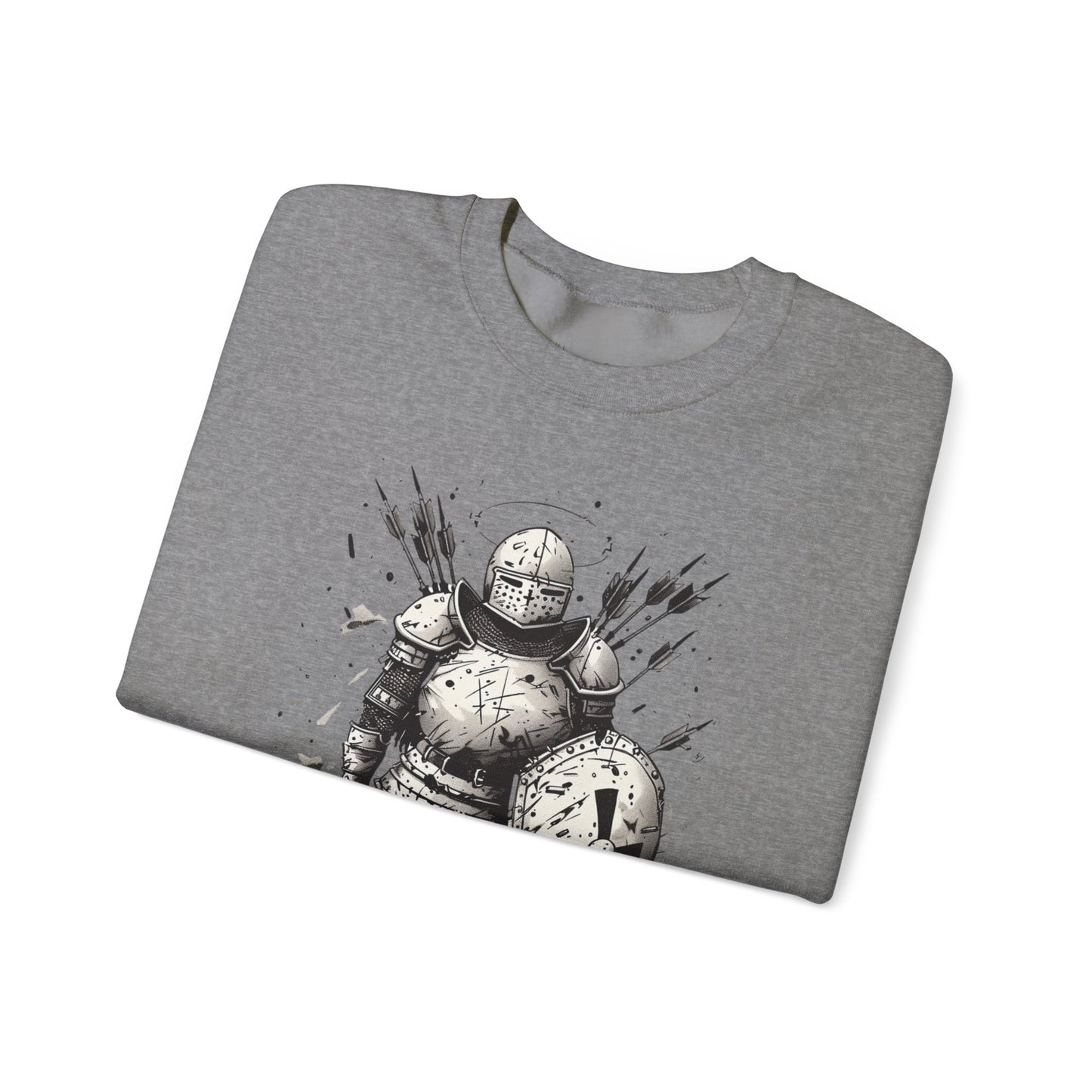 Whole Armor of God Sweater – Black & White Faith Ink Panel (Eph 6:11)