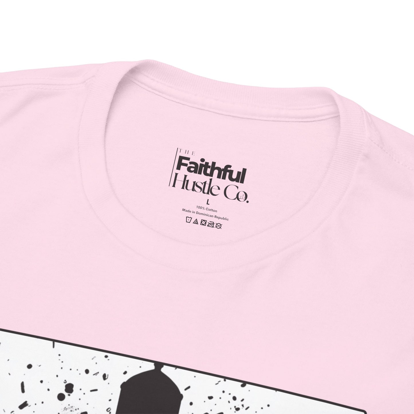 David & Goliath Tee – Black & White Faith Ink Panel (1 Sam 17:47)