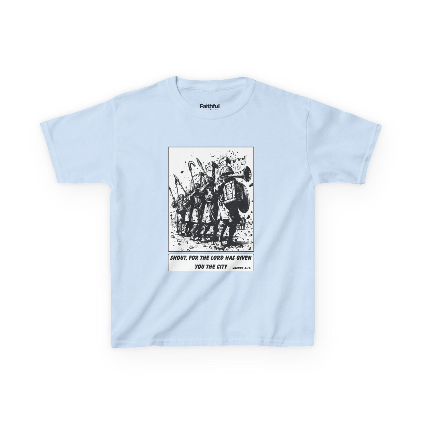 Jericho (Trumpet Burst) – Faith Ink Panel T-Shirt