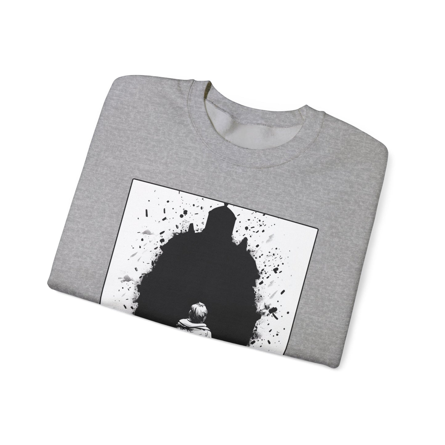 David & Goliath Sweater – Black & White Faith Ink Panel (1 Sam 17:47)