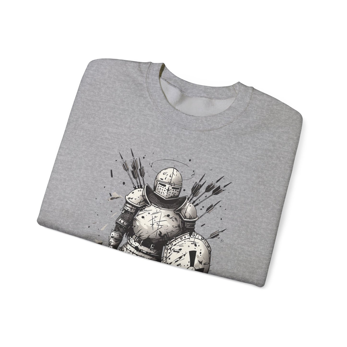 Whole Armor of God Sweater – Black & White Faith Ink Panel (Eph 6:11)