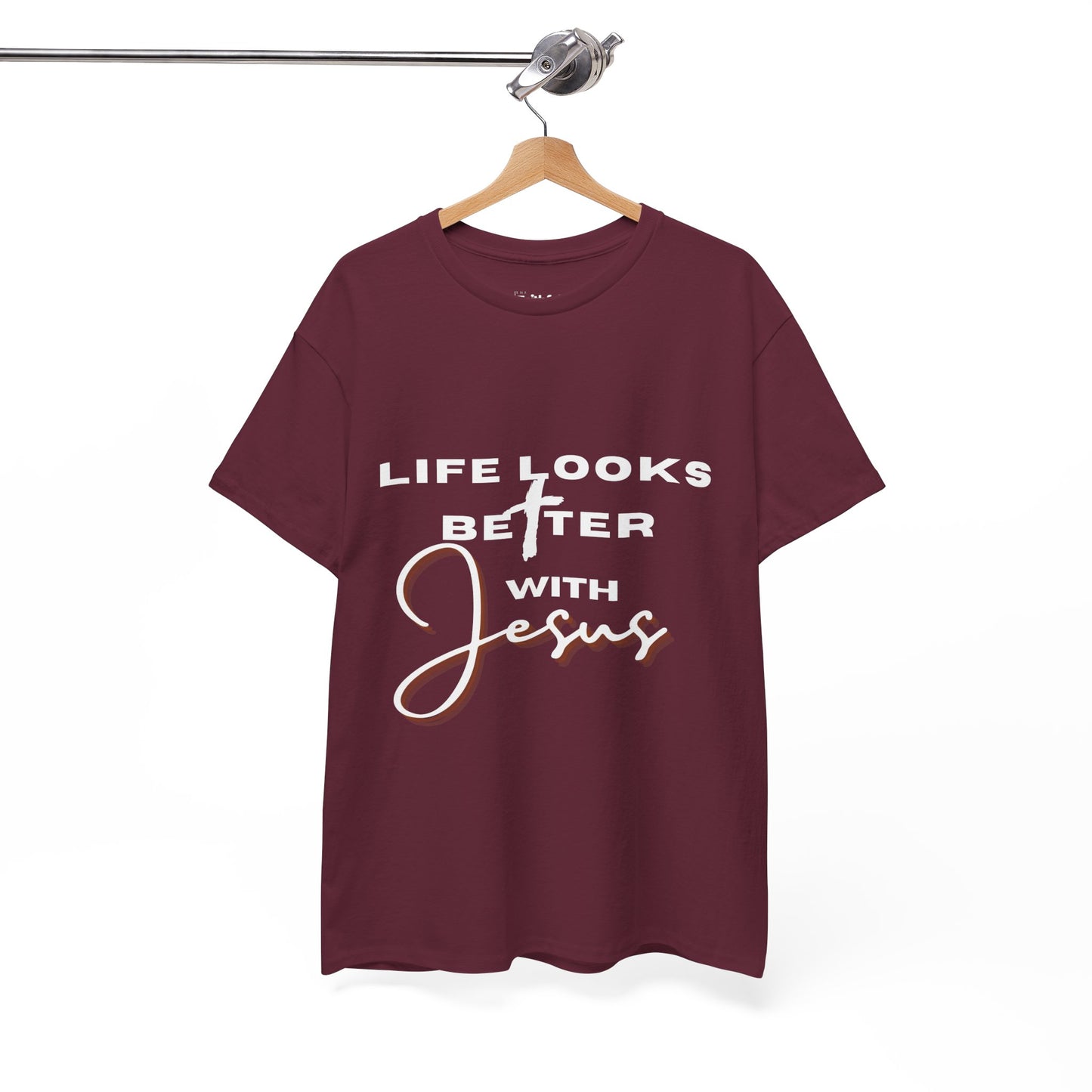 Life Looks Better With Jesus — Light Ink | Unisex Tee