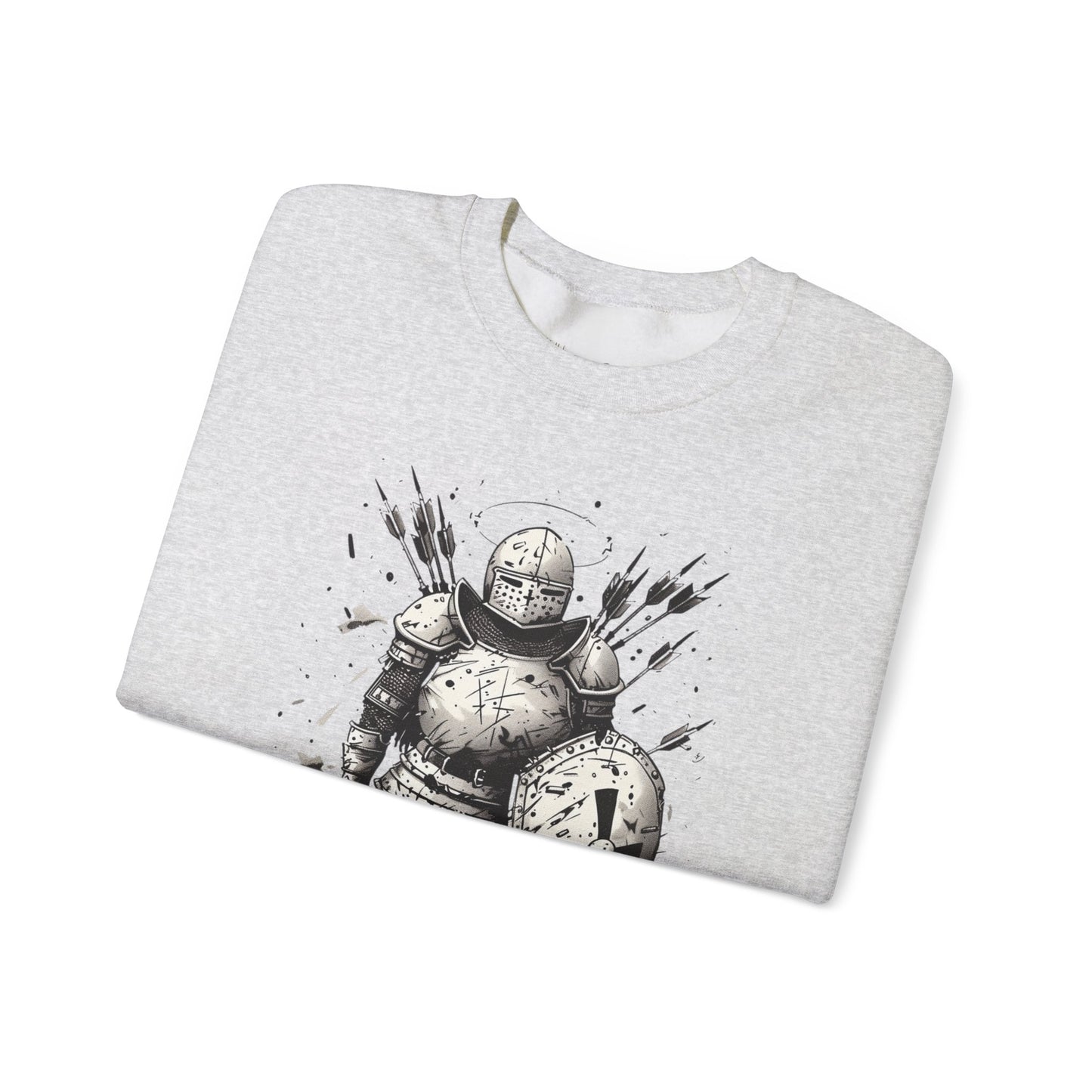 Whole Armor of God Sweater – Black & White Faith Ink Panel (Eph 6:11)