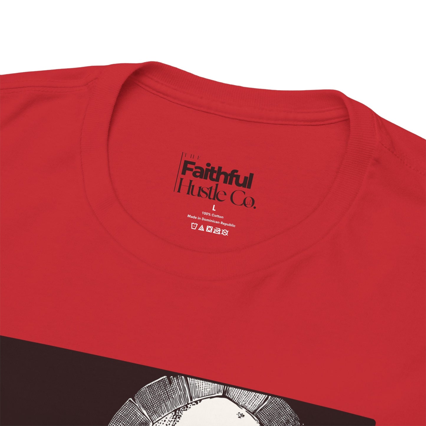 Daniel in the Lions’ Den Tee – Black & White Faith Ink Panel (Dan 6:22)