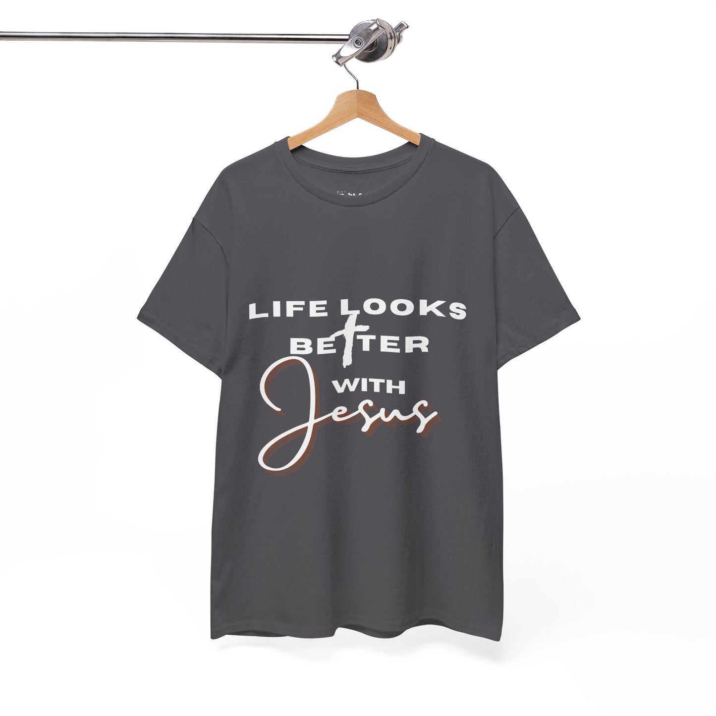 Life Looks Better With Jesus — Light Ink | Unisex Tee