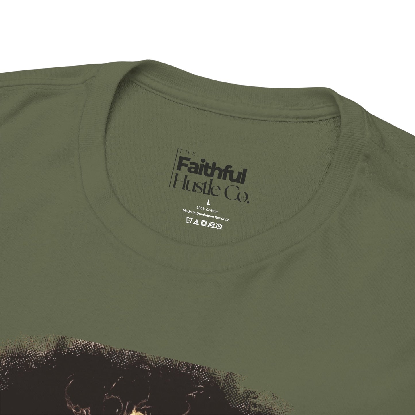 Fiery Furnace Tee – Black & White Faith Ink Panel (Dan 3:25)