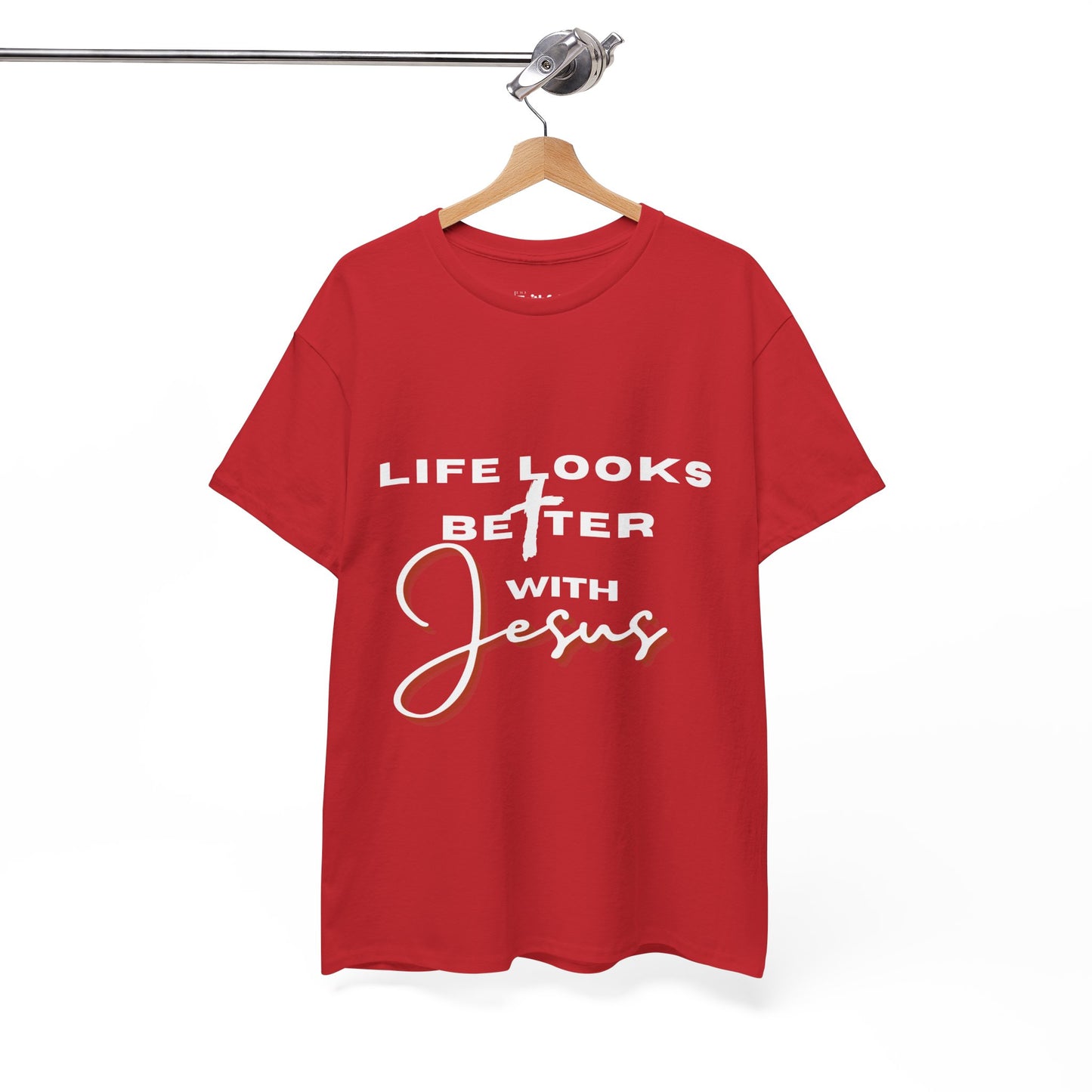Life Looks Better With Jesus — Light Ink | Unisex Tee