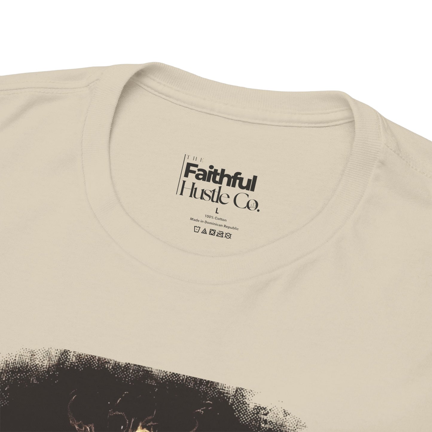 Fiery Furnace Tee – Black & White Faith Ink Panel (Dan 3:25)